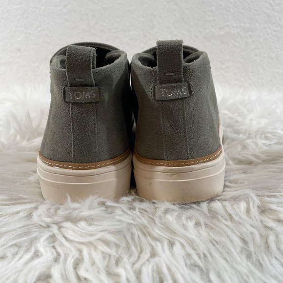 TOMS Paxton Vetiver Grey Suede Slip On Shoes Size 8.5 - Picture 5 of 13